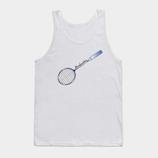 Badminton Racket Lover National Badminton Player (Blue and Pink Gradient) Tank Top